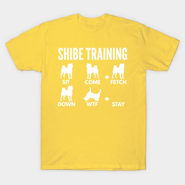 Shiba Inu Training Shibe Dog Tricks T-Shirt by DoggyStyles